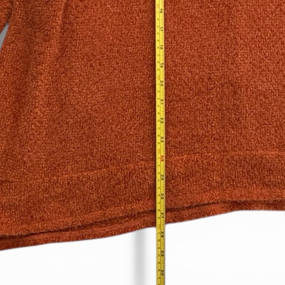 Cozy Soft Orange Knit Sweater Oversized Womens Size Med Cottagecore - Picture 7 of 7